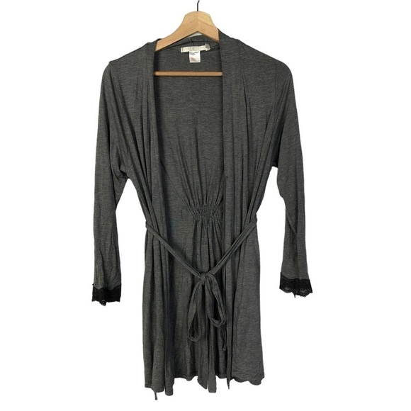 Zara Home Gray Long Sleeve Lounge Robe S - Picture 1 of 3